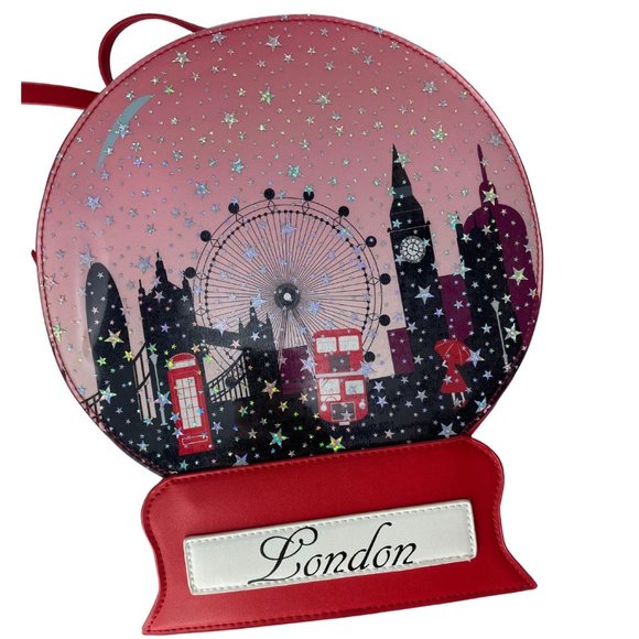 Collectif Handbags - Lulu Hun Red Snowglobe Crossbody Bag - London Themed - From Collectif